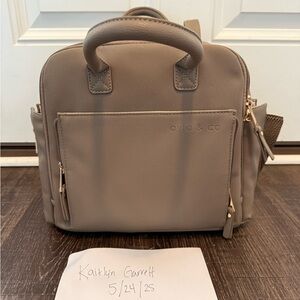 Tan Baby Bag with Structured Design